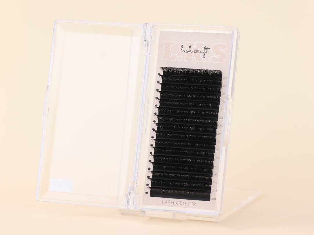 fast fanning matte black - volume lashes .03 mixed trays