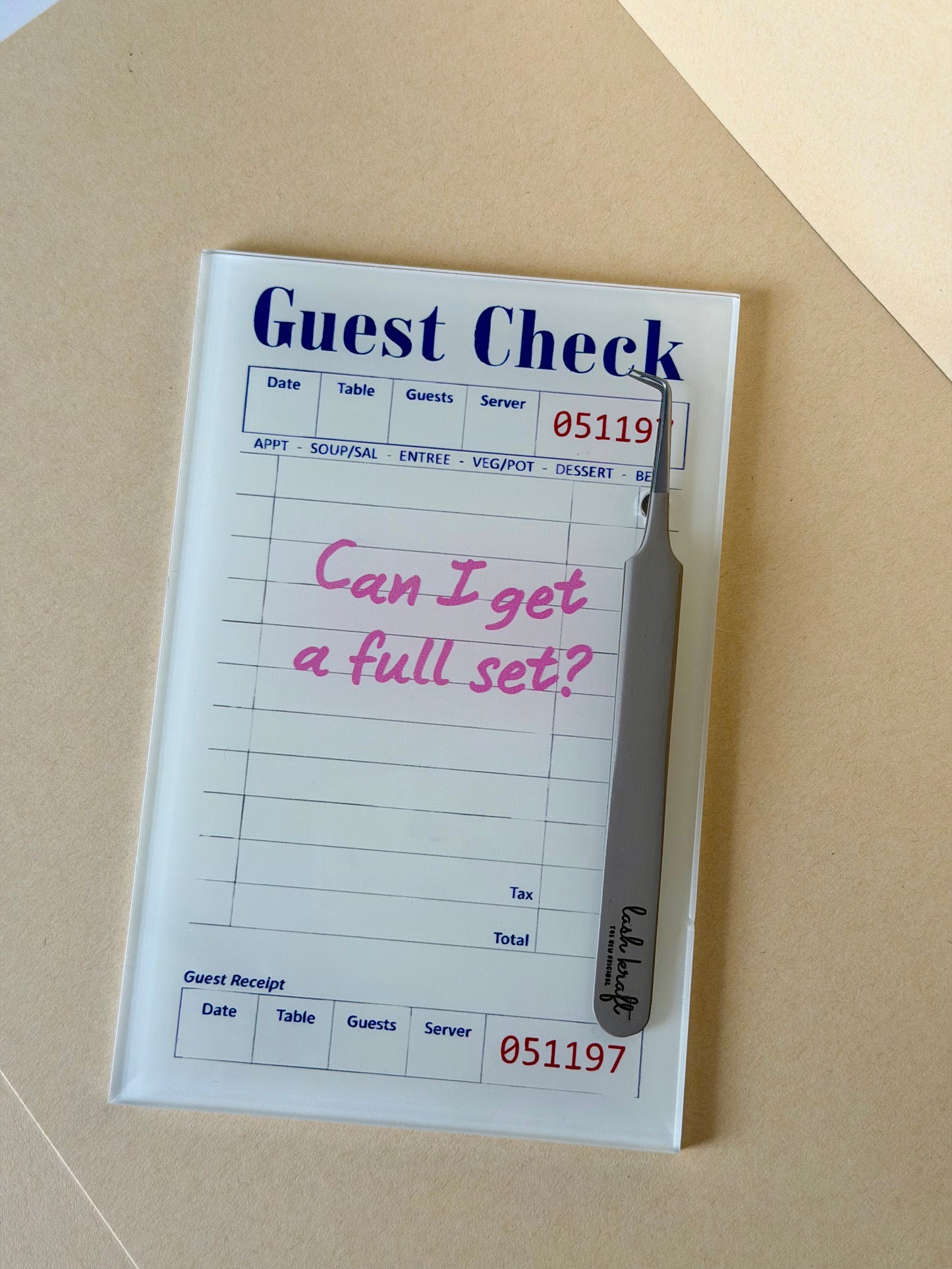 Can I get a Full Set? Guest Check - Lash Tile