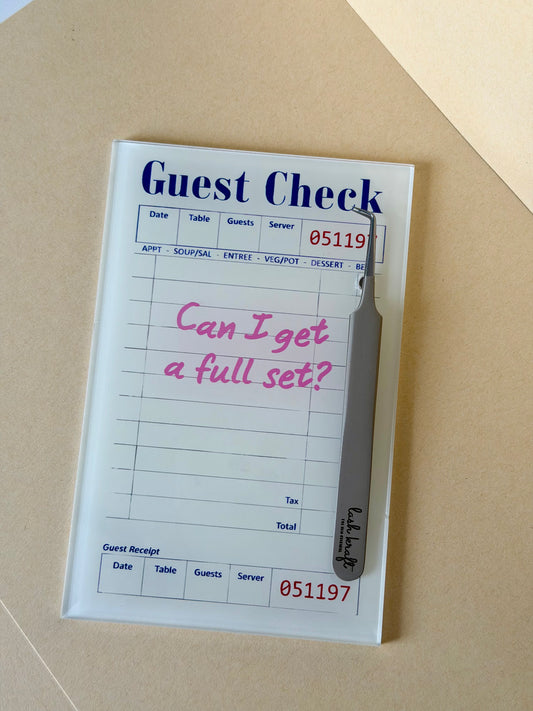 Can I get a Full Set? Guest Check - Lash Tile